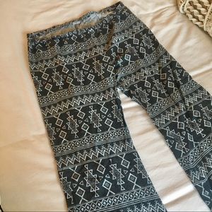 Flared Patterned Pants